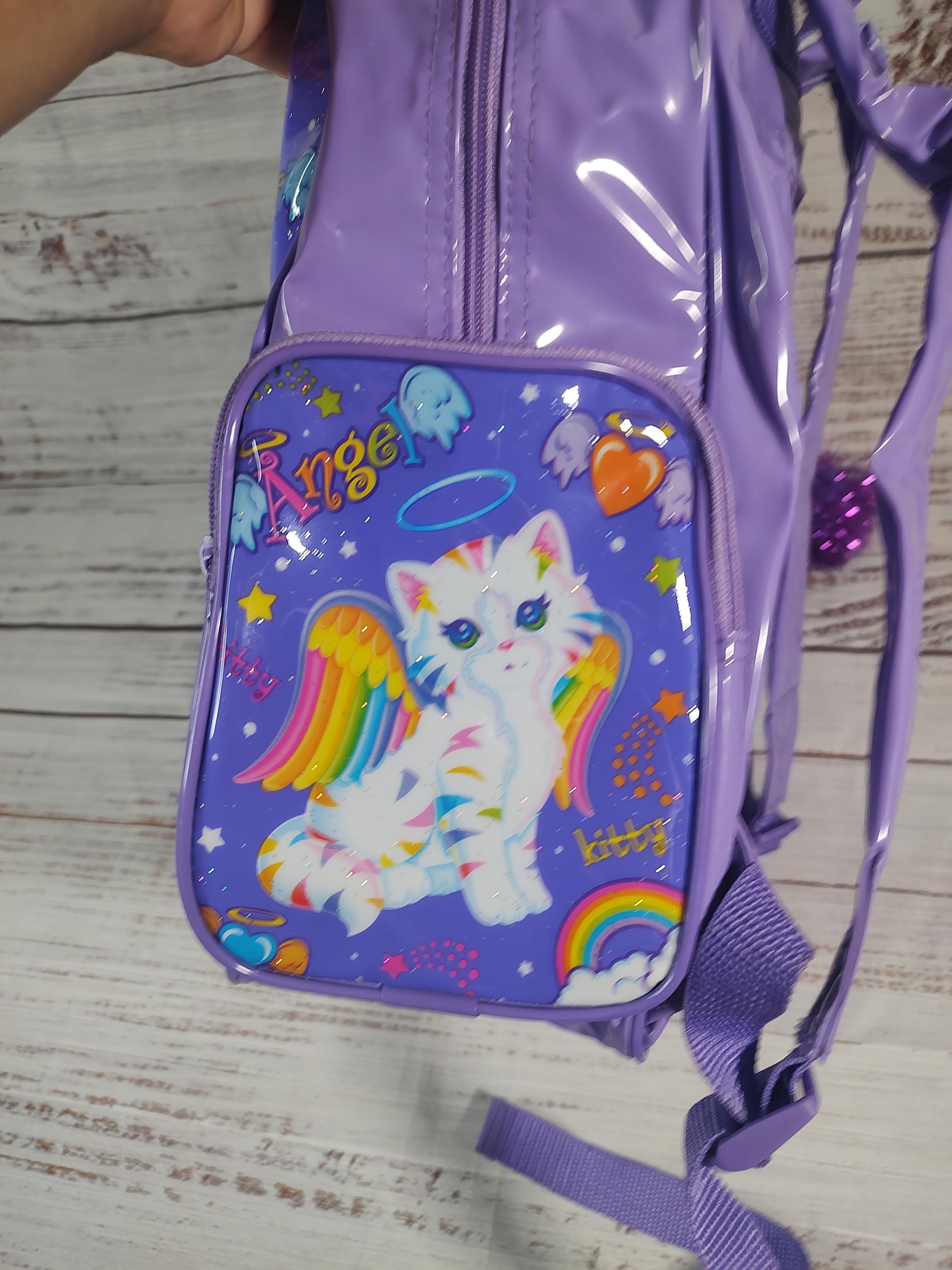 Vintage Vinyl LISA FRANK Bookbag Backpack Chrissy Angel 