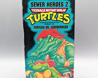 Teenage Mutant Ninja Turtles Turtles Vs. Leatherhead VHS / Vintage Video VHS Tape / Retro Movie Film / 1990s 90s