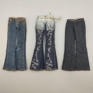 Vintage Bratz Doll Clothing / Retro Fashion Clothes Accessory / Denim Jeans Pants / Passion 4 Fashion Yasmin