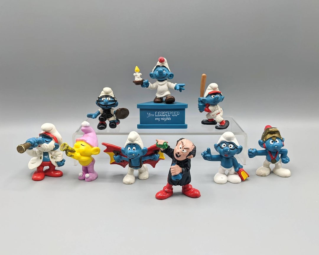 Vintage Smurf Figures / the Smurfs / Miniature Figurines PVC / Figurine