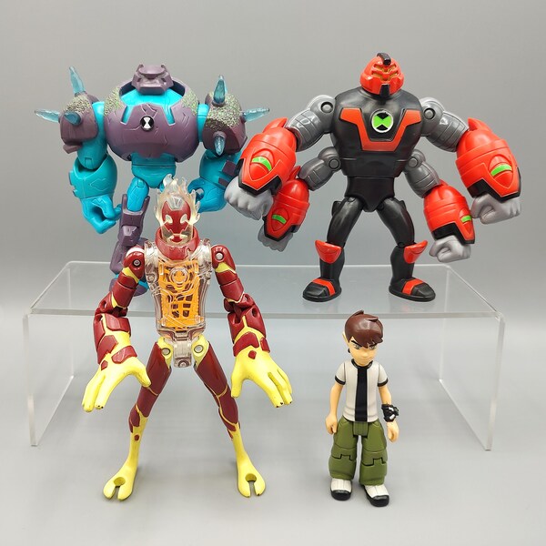 Ben 10 Cartoon Network Action Figure / Alien Force Omni Enhanced Shock Rock Omni Kix Armor Four Arms DNA Heroes Heat Blast Benjamin Tennyson