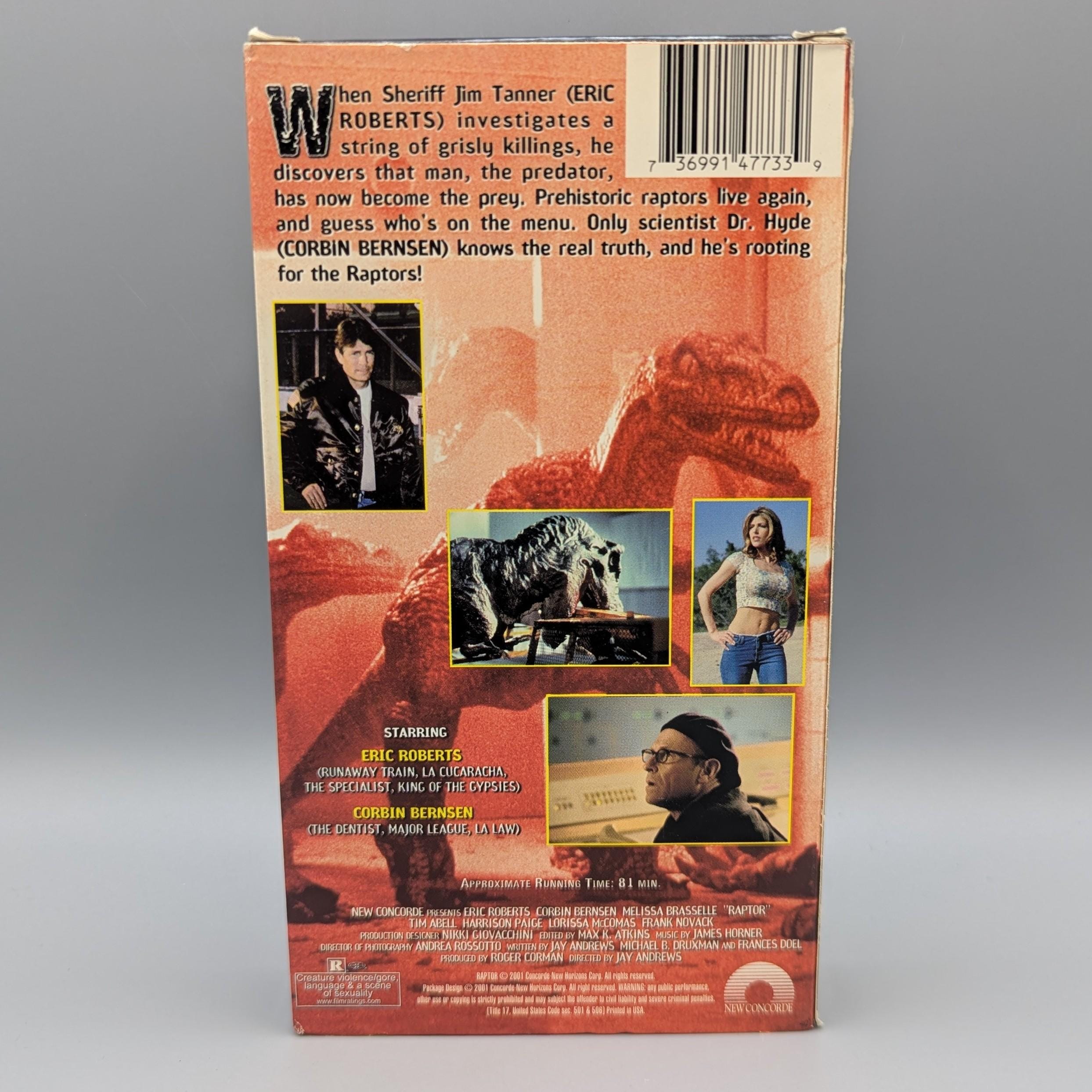 Raptor 2001 VHS / Vintage Video VHS Tape / Retro Movie Film / 1980s 80s ...