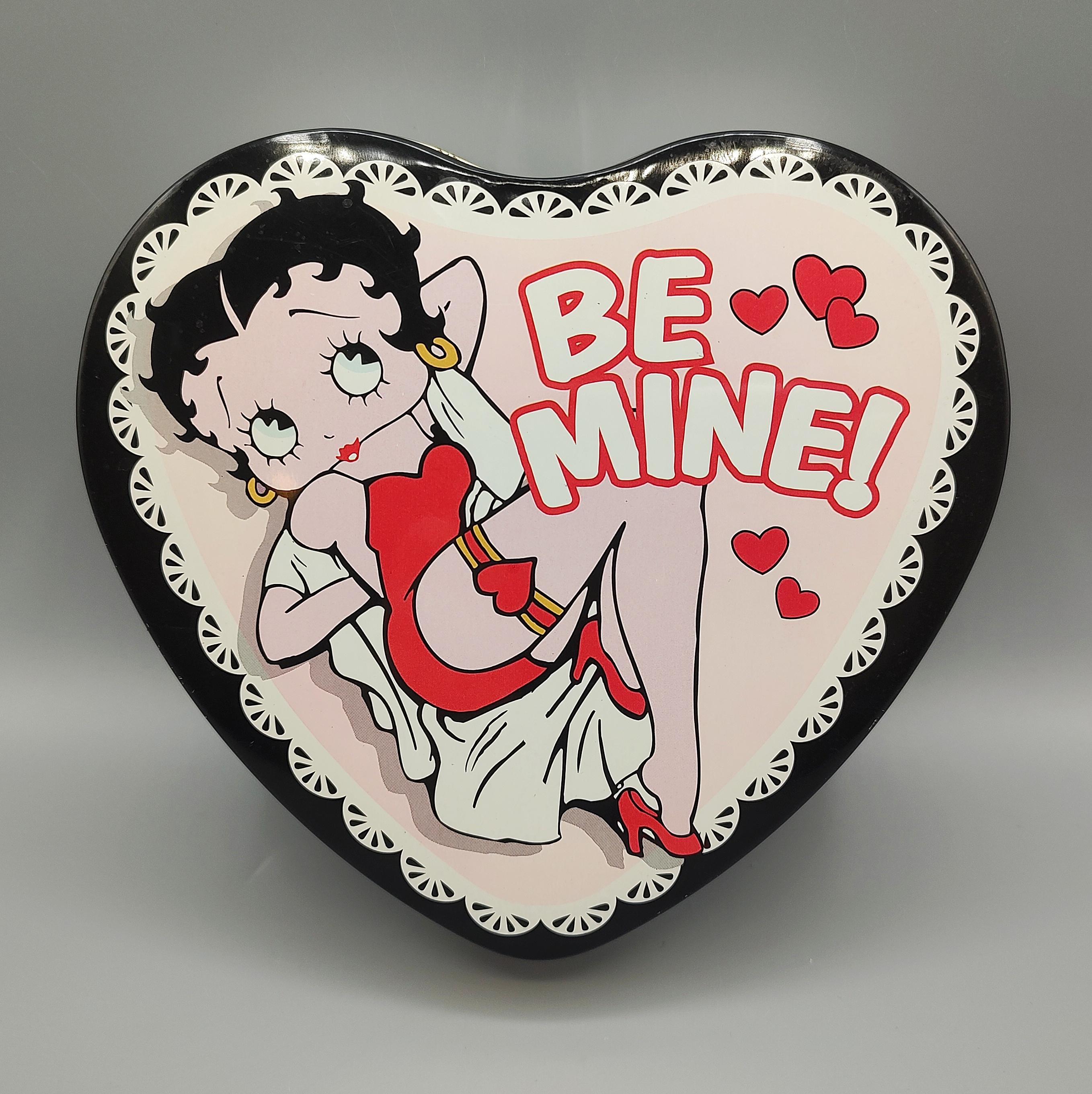 Vintage Betty Boop Valentines Day Heart / Tin Container / 1997