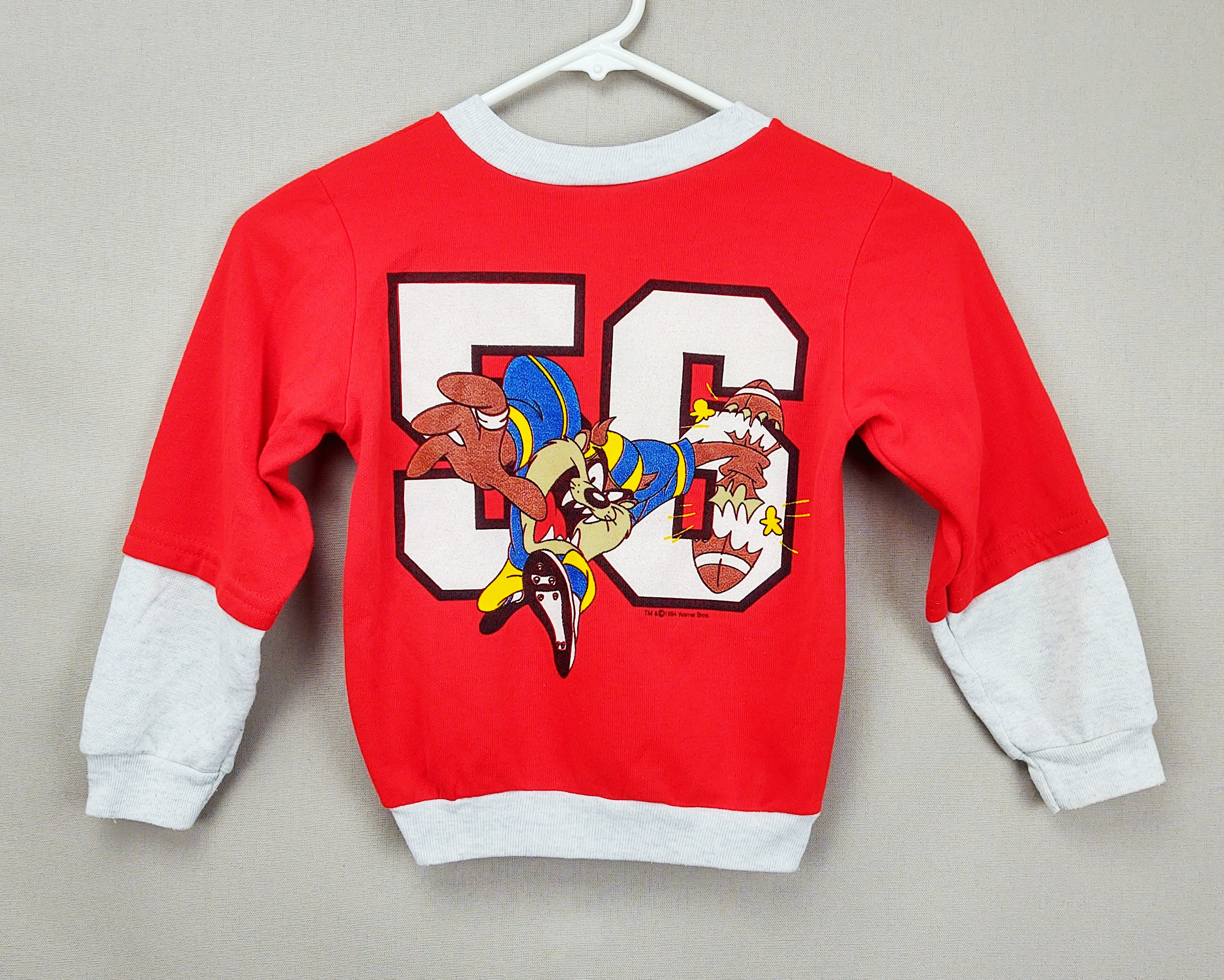 Vintage Looney Tunes Taz Kids Sweater 