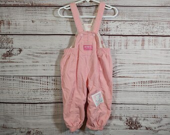 Toddler Vintage Corduroy Overalls / Pink Osh Kosh Vestbak