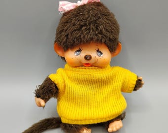 Vintage Monchhichi / Monchichi Outfit  / Stuffed Monkey / 1980s 80s / Retro Toy / Plush Doll