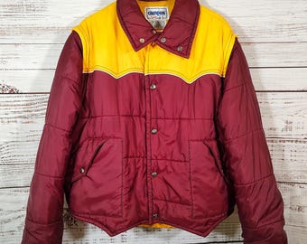VTG 70's 80's North Face OG Puffer Jacket Size L Distressed