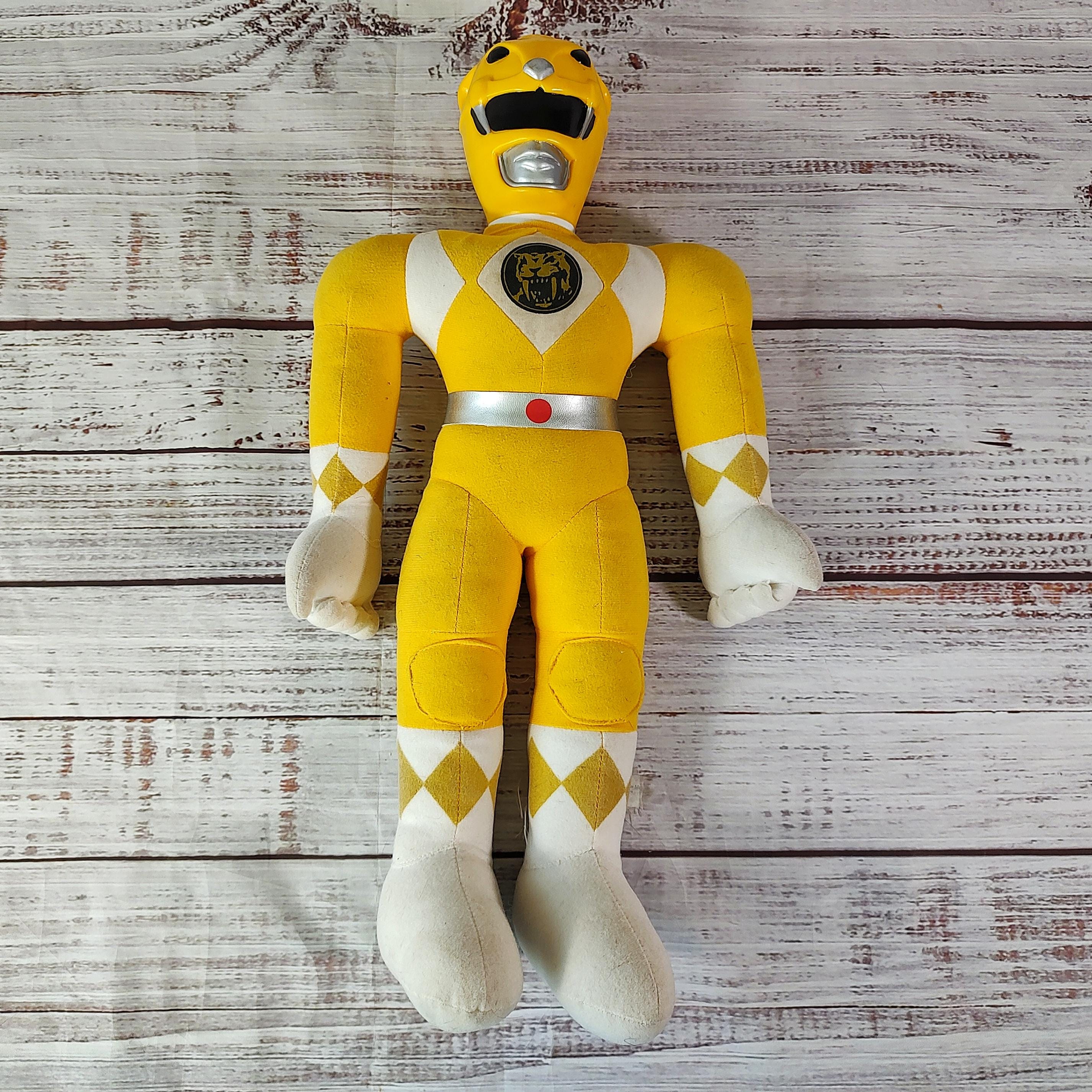 Vintage 1993 Mighty Morphin Power Rangers Yellow 13 Inch Plush Action Pal / MMPR Vintage Plush toy