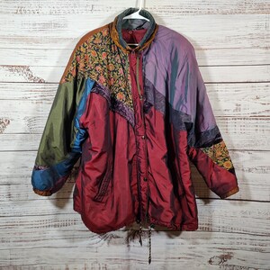 90s Patchwork Coat - Etsy