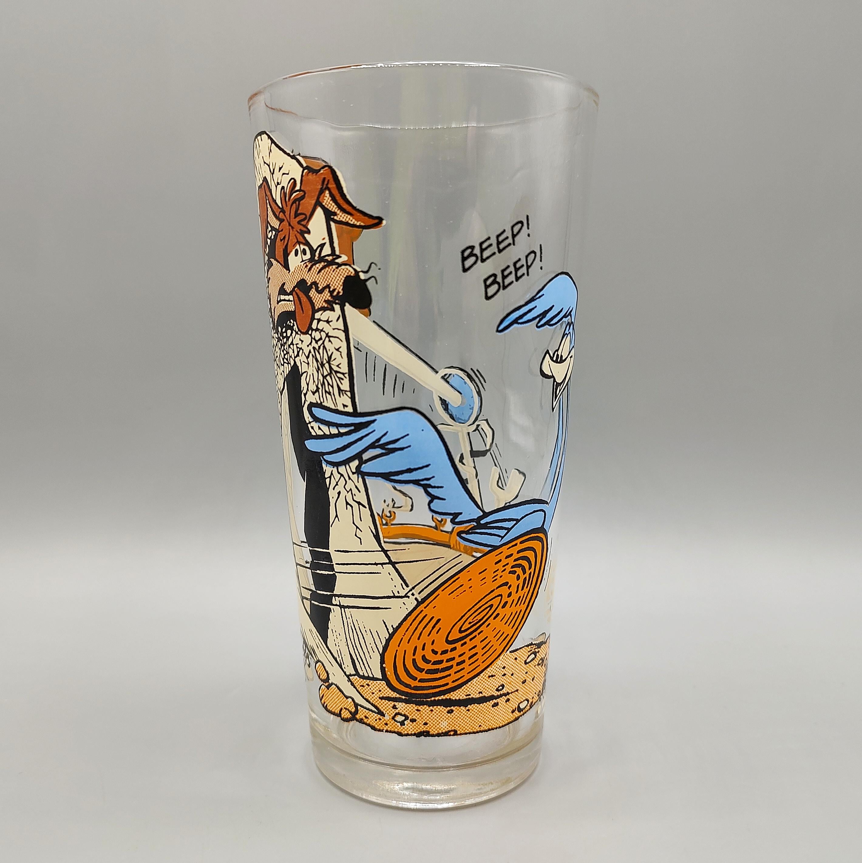 Vintage Looney Tunes Pepsi Coyote Road Runner 1976 Juice Glass