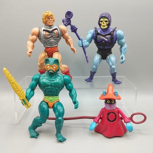 Vintage Masters of the Universe Action Figure / MOTU He-Man / Retro 1980s 80s / Battle Armor He Man Skeletor Orko Merman Mer Man