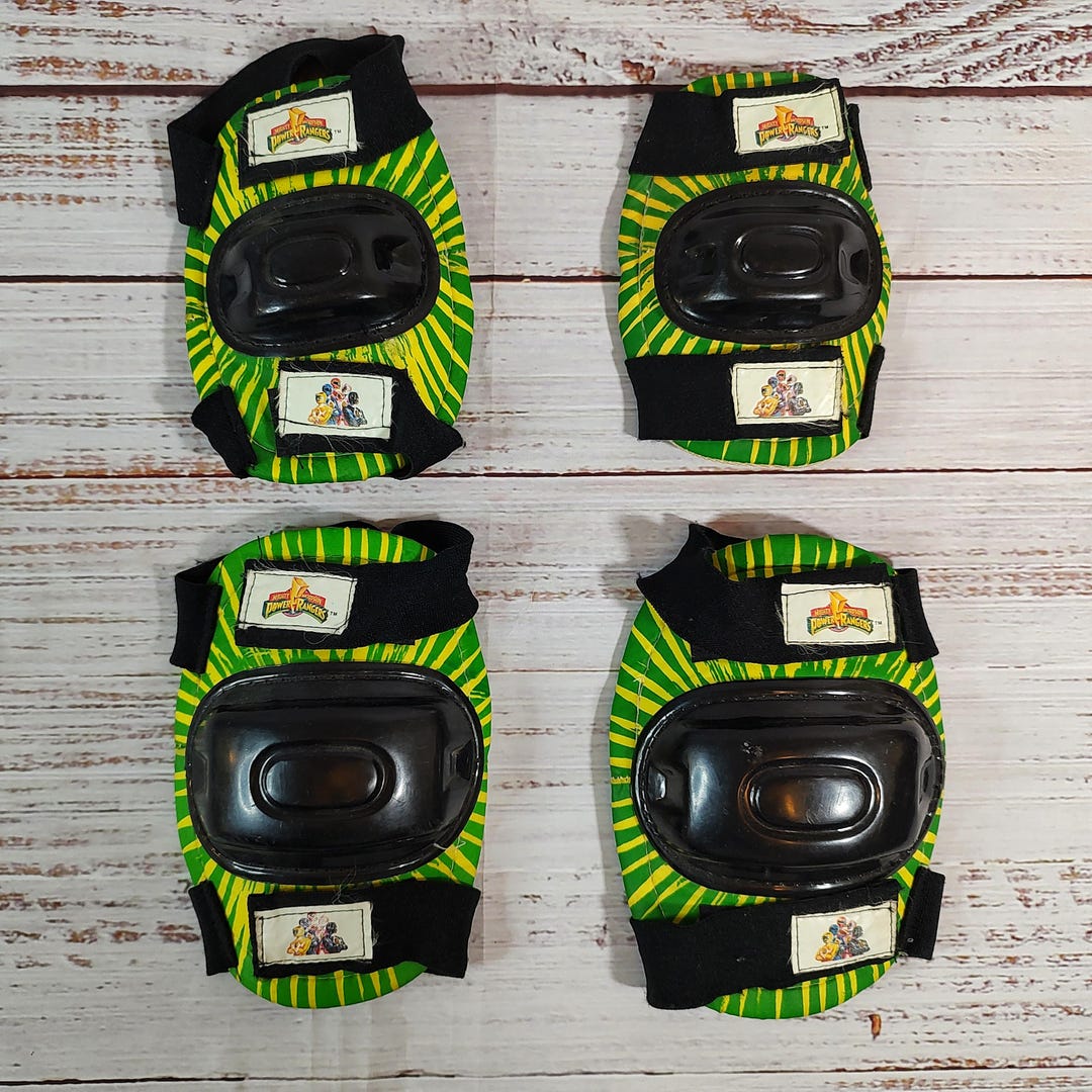 Power Ranger Pads Vintage Power Rangers Knee Pads Elbow Pads / 1990s 90s Green Safety ...