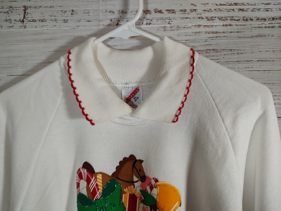 Vintage Sweater Green Polo / Christmas Sweater / … - image 4
