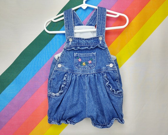 Baby Vintage Denim Overalls / 1990s 90s Overall /… - image 1