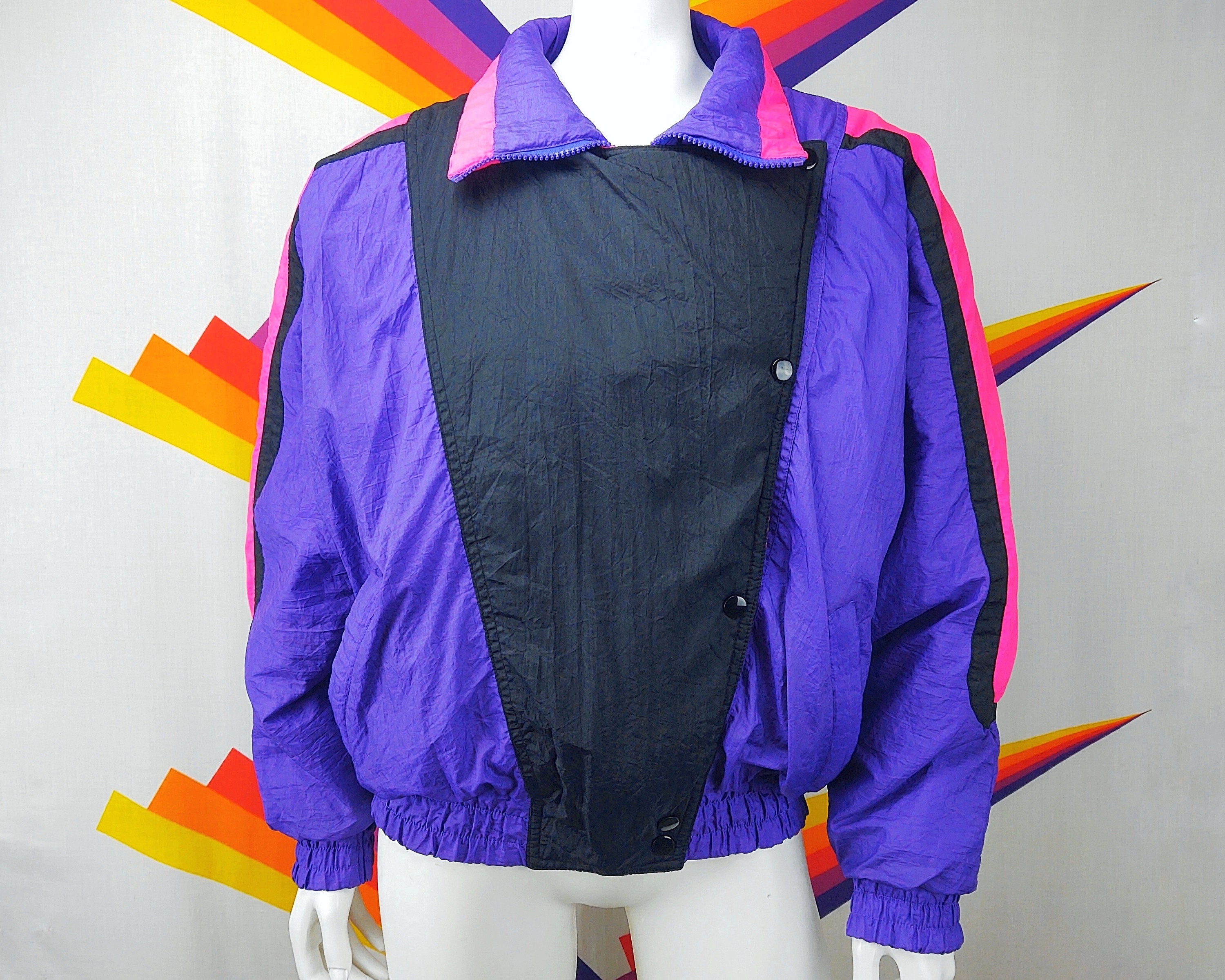 Purple Windbreaker - Etsy