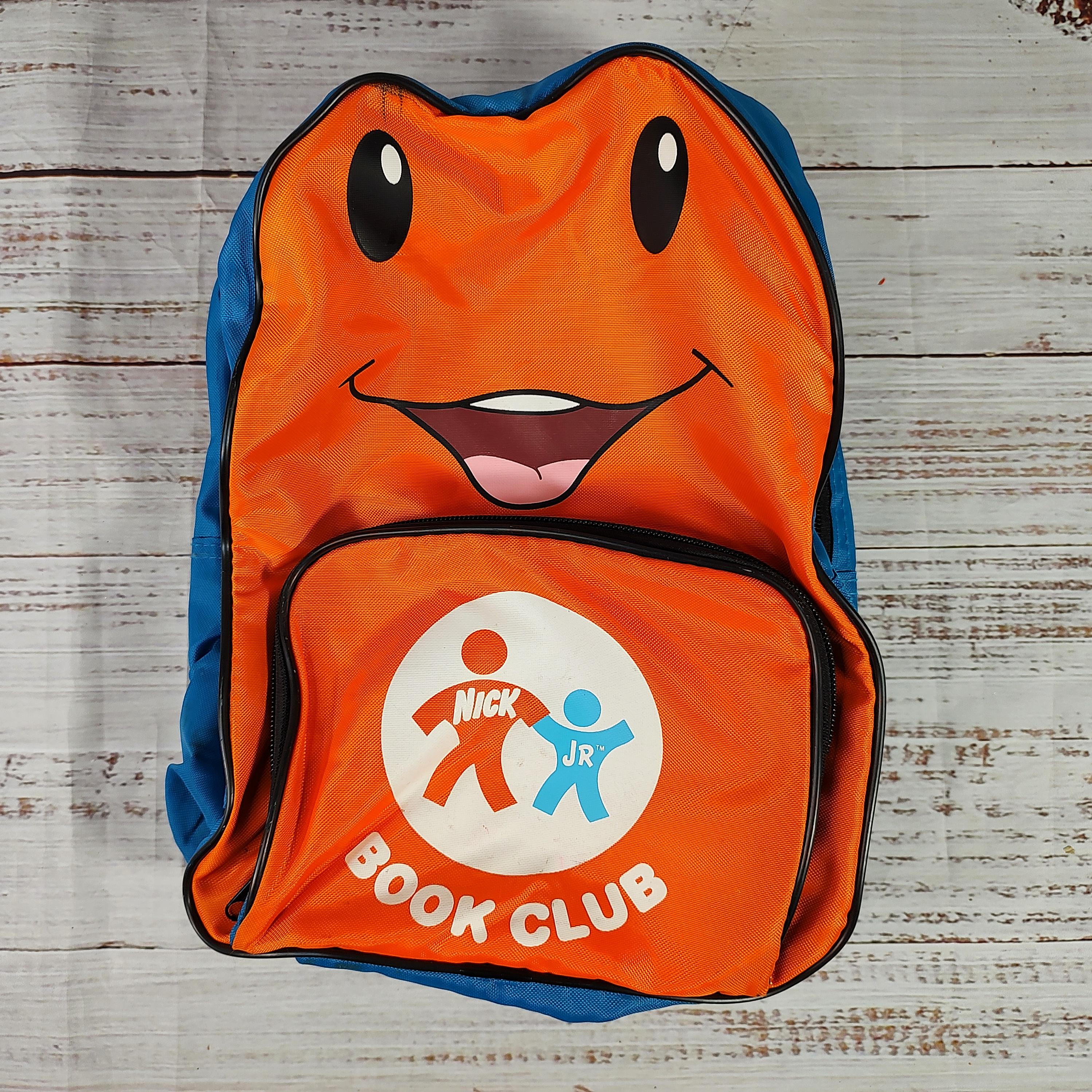 Vintage 90's Nick Jr Face Mini Backpack Book Club Orange & Blue