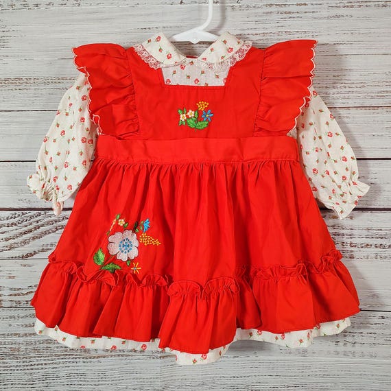 red dress size 3t Girls' Red Tank Pocket Twirl Dress Size: 7/8 By Mila & Rose