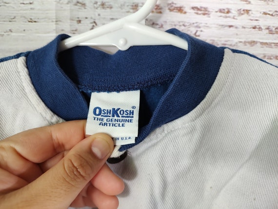 Vintage Kids Sweater Oshkosh B'Gosh Denim Sweater… - image 4