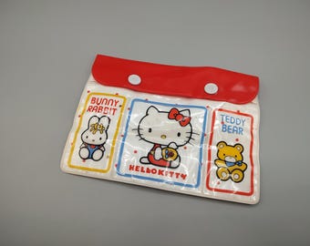 Vintage 1976 Made in Japan Hello Kitty Vinyl Pouch Sanrio / Retro