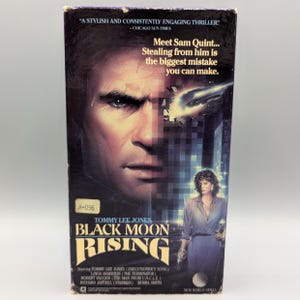 Black Moon Rising VHS / Vintage Video VHS Tape / Retro Movie Film / 1990s 90s