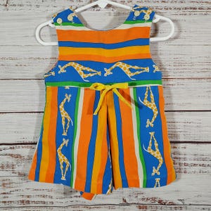 Baby Vintage Jumpsuit / Retro Romper / Handmade Jumper / 1960s 60s 1970s 70s / 12M 12 months 9M 9 Months