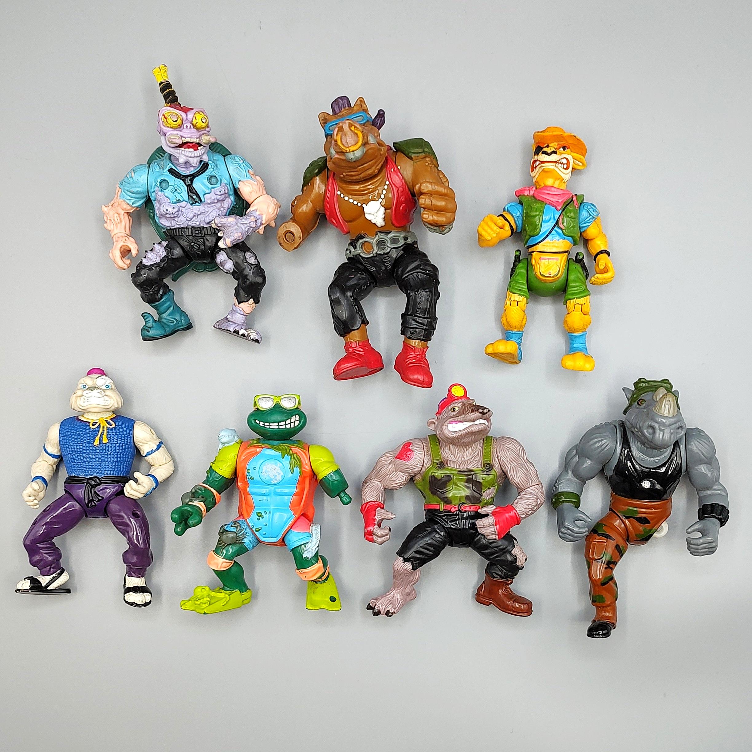 PARTS LOT of 7 / Vintage Teenage Mutant Ninja Turtles / TMNT Retro