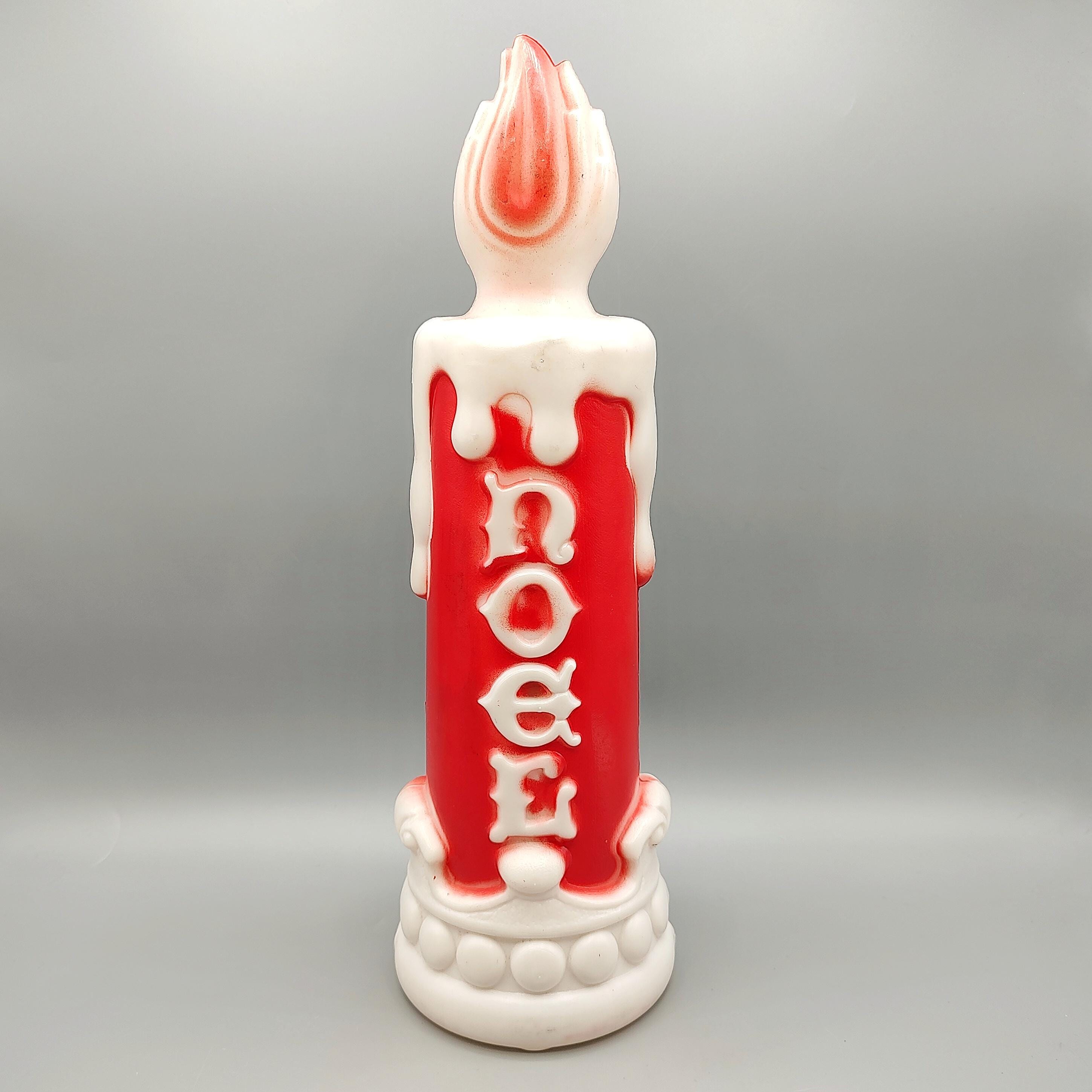 Vintage Blow Mold Noel Candles - Etsy
