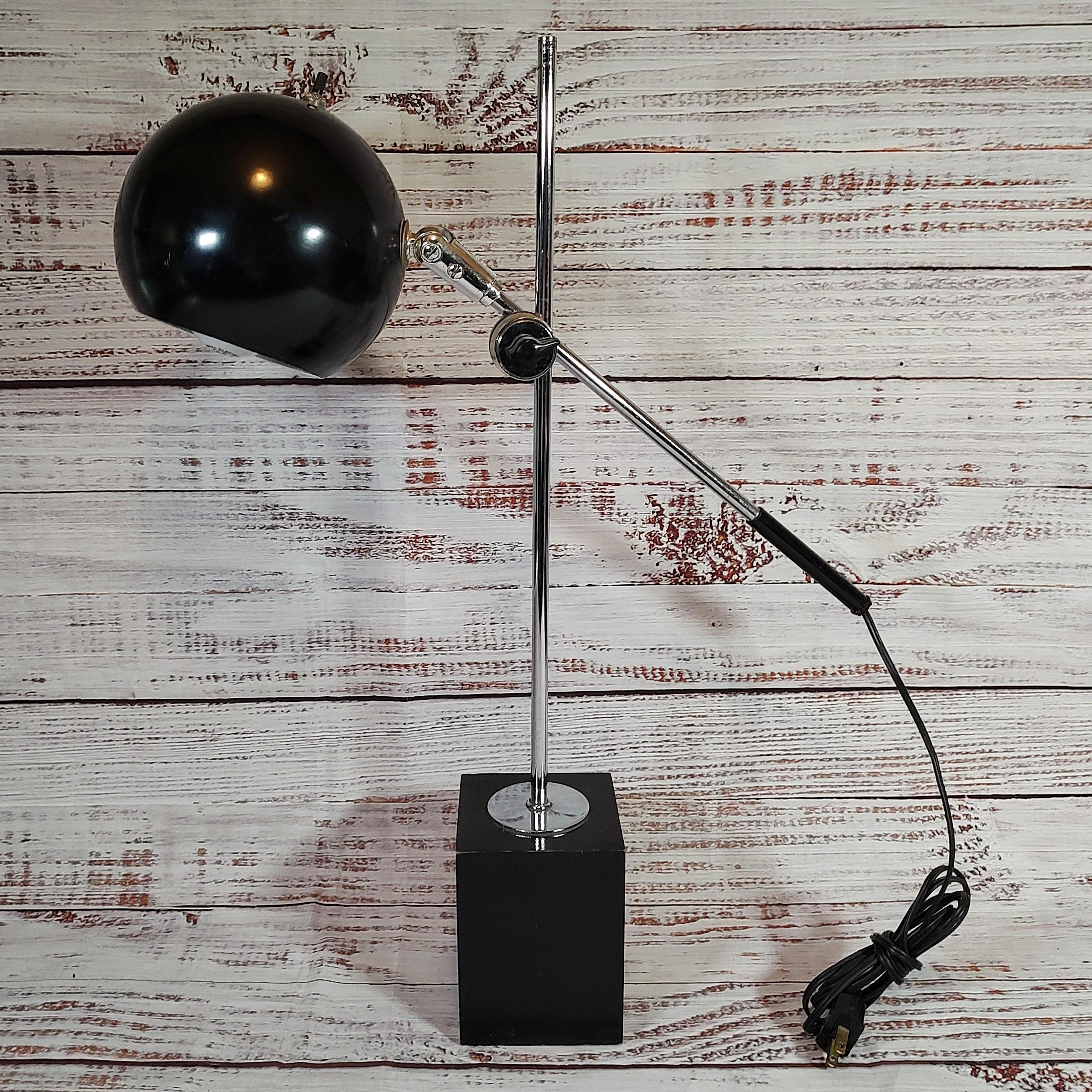 Vintage Mid Century Modern Lamp Robert Sonneman Black Eyeball