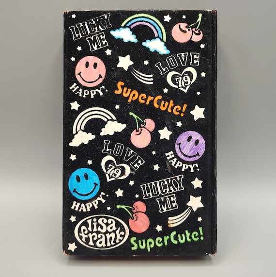 Vintage Lisa Frank Black Velvet Trifold Stationary Coloring Color