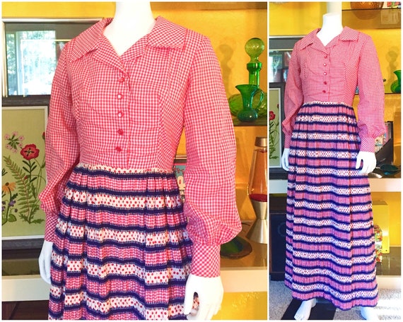 Vintage Maxi Dress / 1970s Maxi Dress / 70s Maxi … - image 1