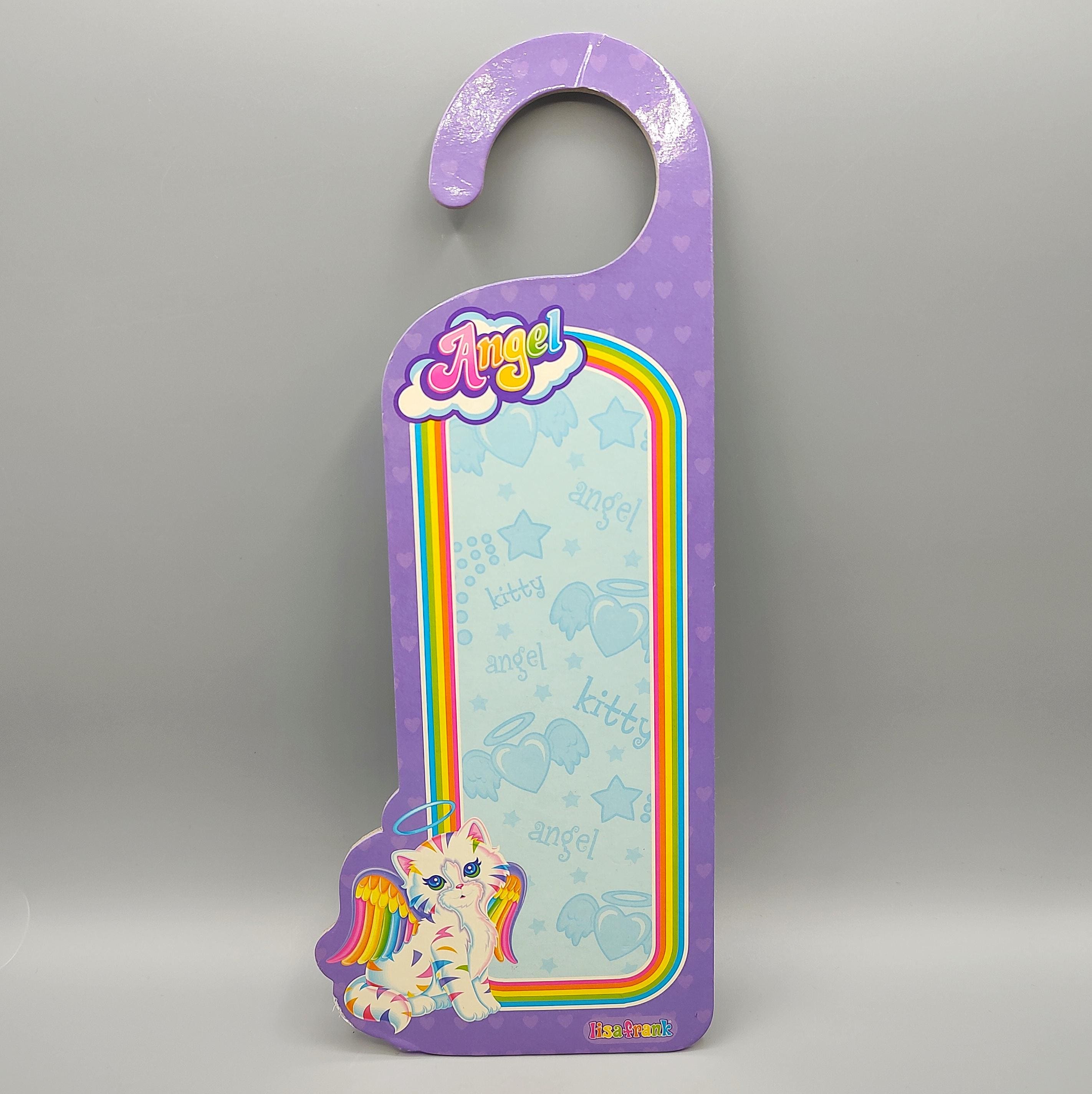 Vintage Lisa Frank Angel Kitty Door Hanger Dry Erase Notes Board