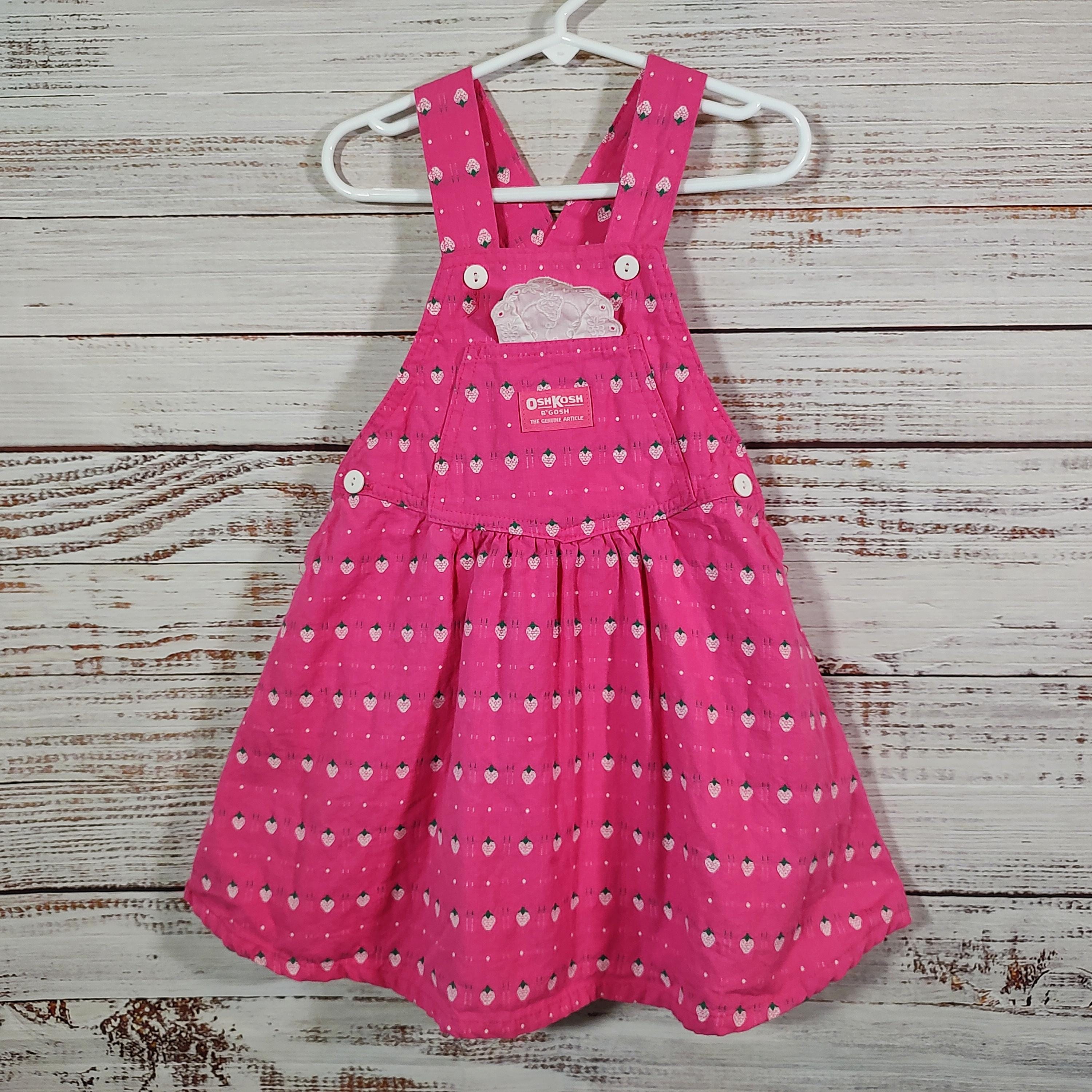 Baby Vintage Denim Kids Overalls Dress / Overall Skirt 