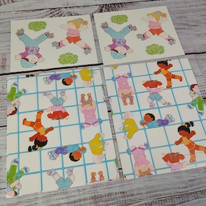 Vintage Wrapping Paper / Retro Gift Wrap / 1980s 80s 1990s 90s / New Old Stock / Unopened / Cabbage Patch Kids CPK 2 Sheets and Tags