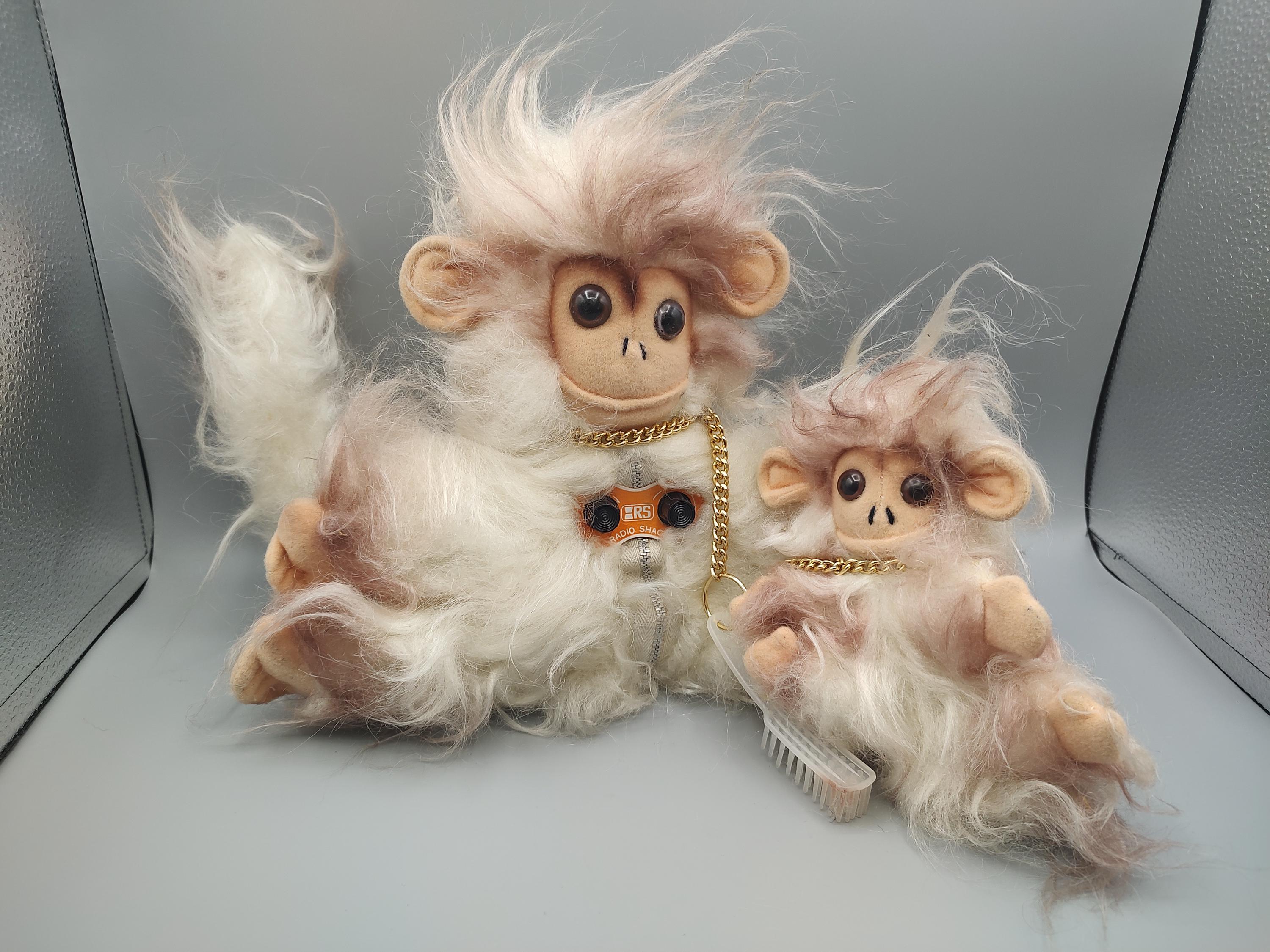Vintage Pettable Portable Radio From Radio Shack Monkey Plush
