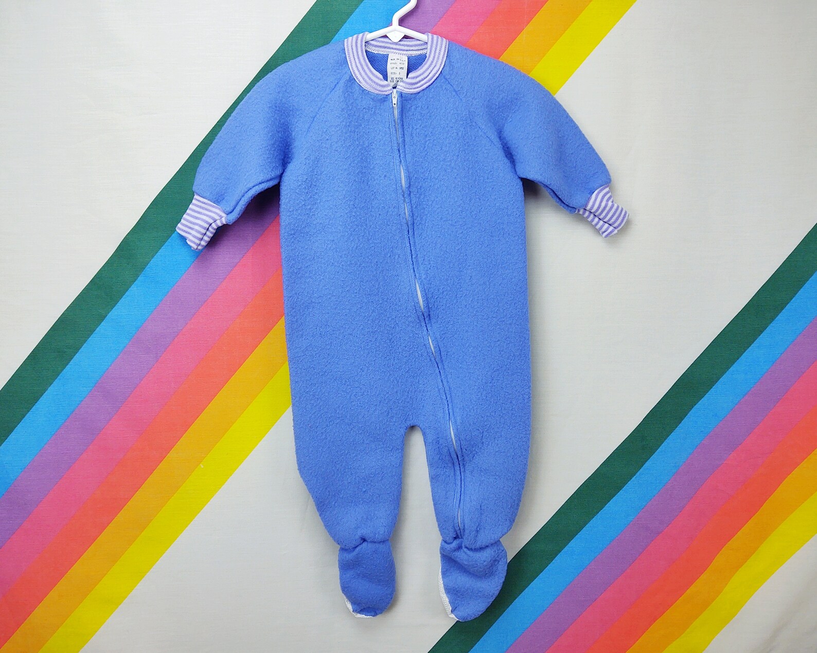 Vintage Toddler Onesie / Vintage Fuzzy Baby Jumpsuit / Purple Etsy