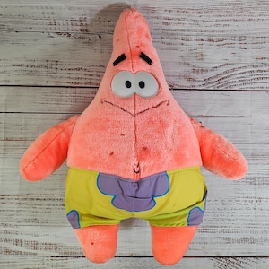 Vintage Spongebob Squarepants Patrick Starfish Bikini Bottom Large 27&quot; Plush Nickelodeon Stuffed Animal / 1990s 90s / Retro Toy / Plush Doll
