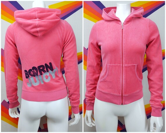 Vintage JUICY COUTURE Velour Hoodie / 1990s 90s Y2