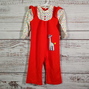 Vintage Baby / Retro Jumpsuit / Orange White / Toddler Bodysuit / One Piece / 1990s 90s Coveralls / 24M 24 Months 2T