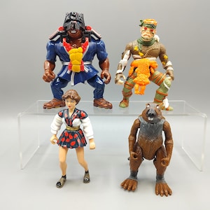 Vintage TMNT / Teenage Mutant Ninja Turtles Retro Action Figure / Retro Figurine / Auto Mutations Bebop Splinter Rat King Movie 3 April