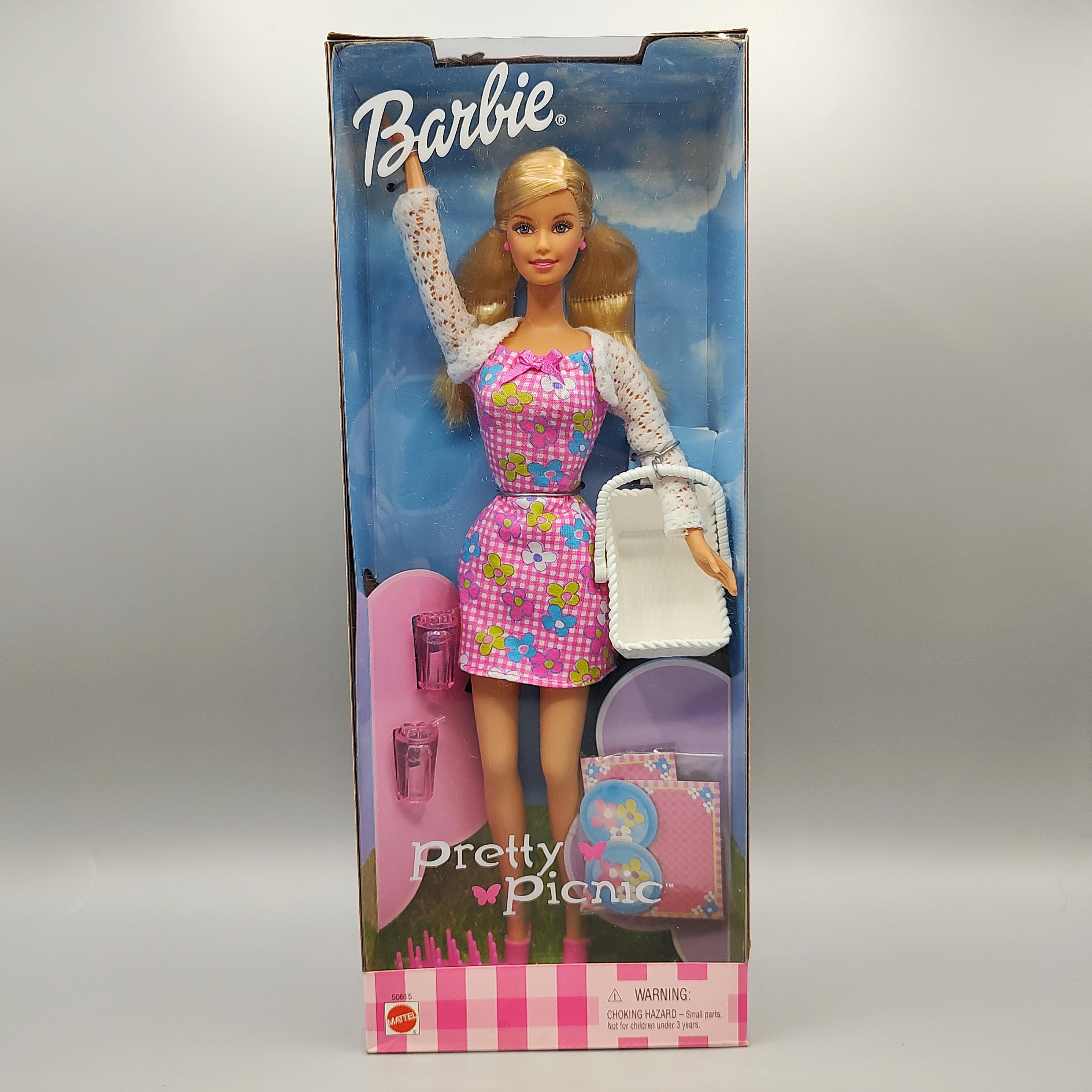 Barbie Pretty Picnic 50615 Year 2000 Pink Dress New in Box