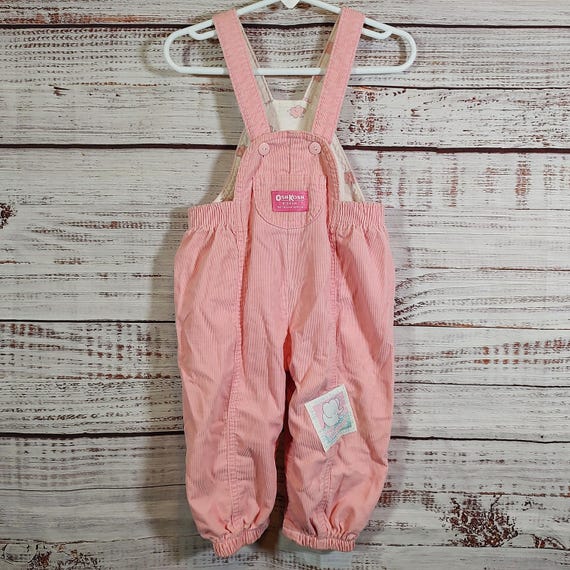 Toddler Vintage Corduroy Overalls / Pink Osh Kosh Vestbak