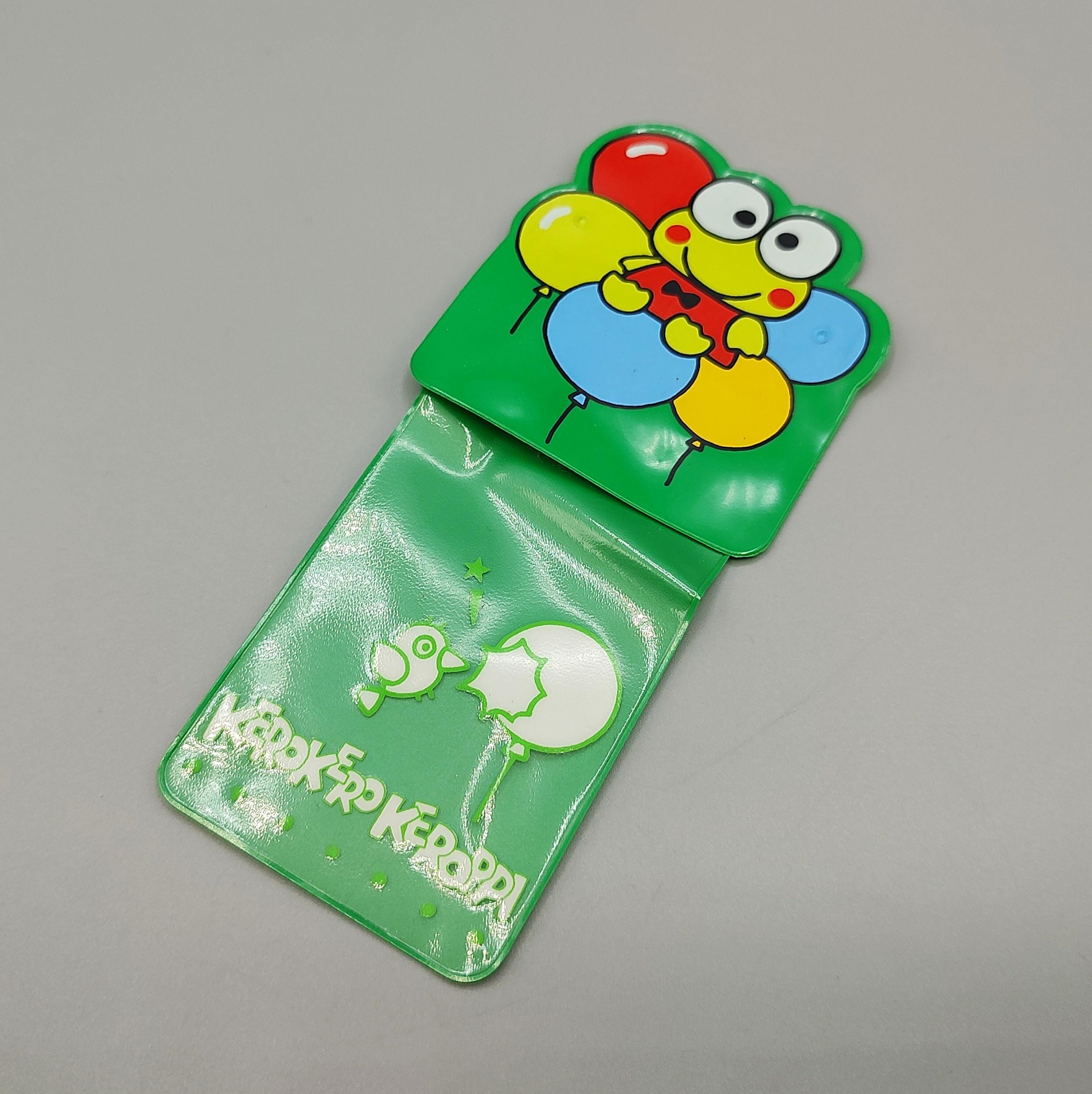 Vintage Sanrio Keroppi Frog 1992 Bandaid Case / Hello Kitty Green