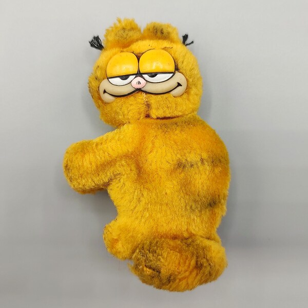 Vintage Garfield Pencil Hugger Book Bag Clip on Figure / Retro Stuffed Animal / Stuffed Toy