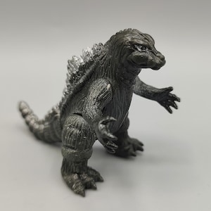 Vintage Godzilla Sofubi 2.5 inch Soft Vinyl Figure Silver Fin / Monster Toy / Vinyl Action Figure / Retro Toy Figure