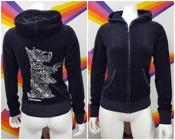 Vintage JUICY COUTURE Velour Hoodie / 1990s 90s Y2