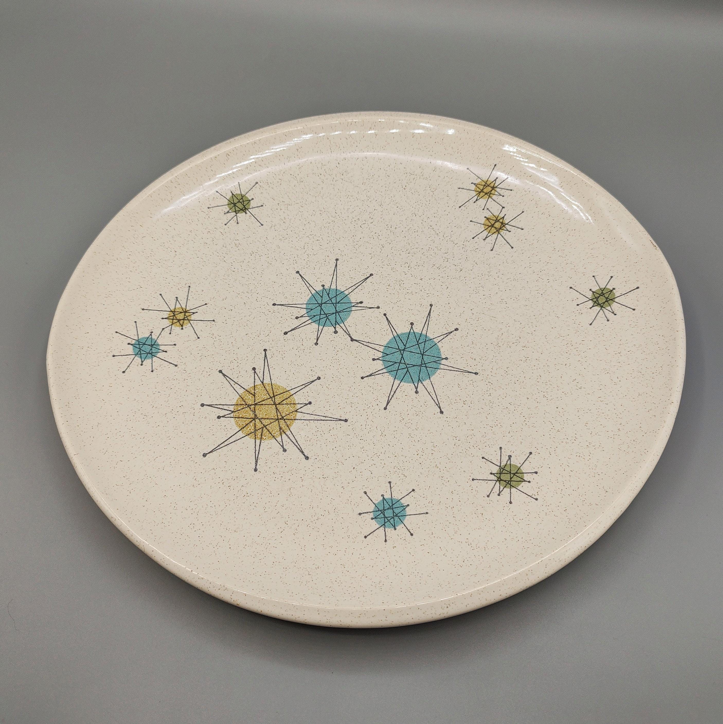 Vintage Franciscan Atomic Starburst Dinner Plates 10 7/8