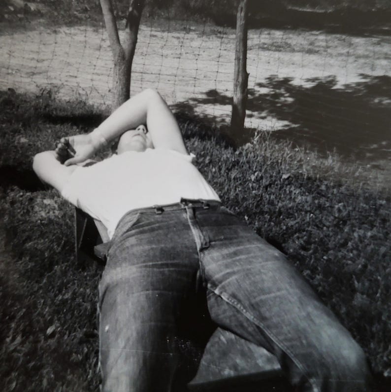 Napping Outide Handsome Young Man Napping Outside / Art Antique Photography / Original ...