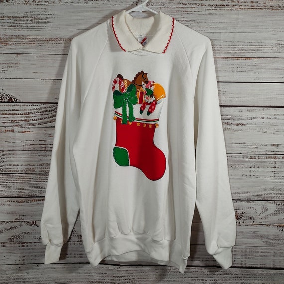 Vintage Sweater Green Polo / Christmas Sweater / … - image 1