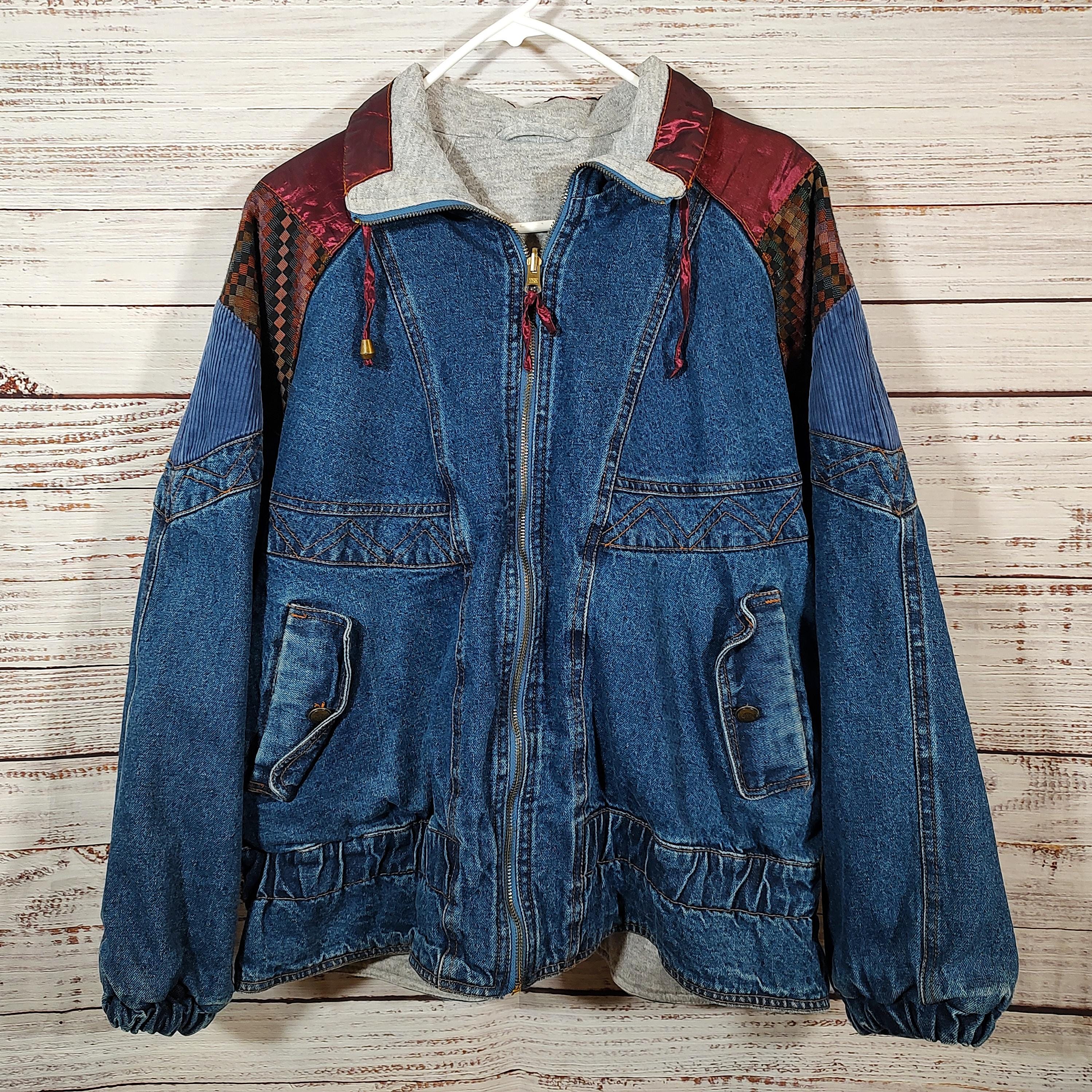 Vintage Patchwork Denim Jacket - Etsy