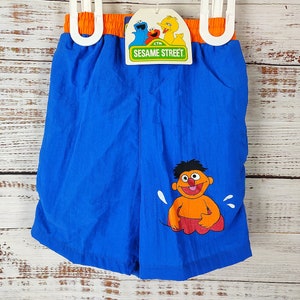 Vintage Swim Trunks Vintage Baby Shorts Swimwear Sesame Street Elmo Trunks 1980s 80s Boys Toddler 24M 24 Months Etsy